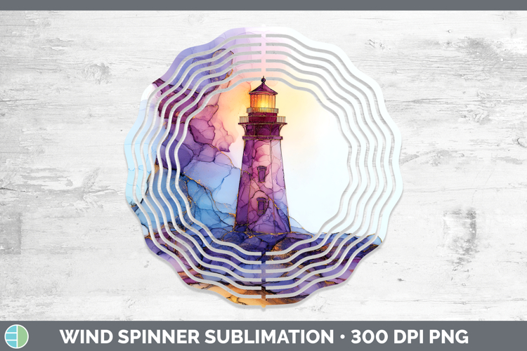 Lighthouse Best Sellers 01 Alcohol Ink Wind Spinner Sublimat