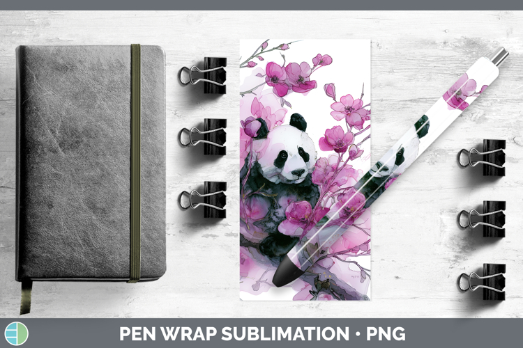 Panda Best Sellers 01 Alcohol Ink Pen Wrap Sublimation Desig