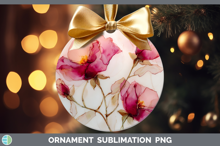 Rose Best Sellers 01 Alcohol Ink Ornament Sublimation Design