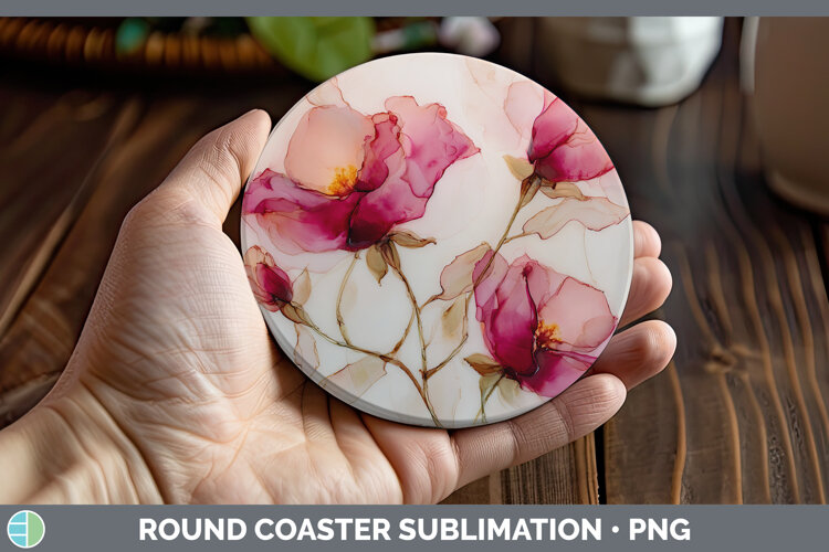 GorgeousBest Sellers 01 Alcohol Ink Round Coaster design.