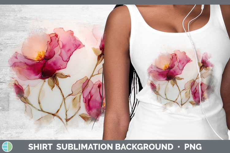Rose Best Sellers 01 Alcohol Ink Shirt Sublimation Design