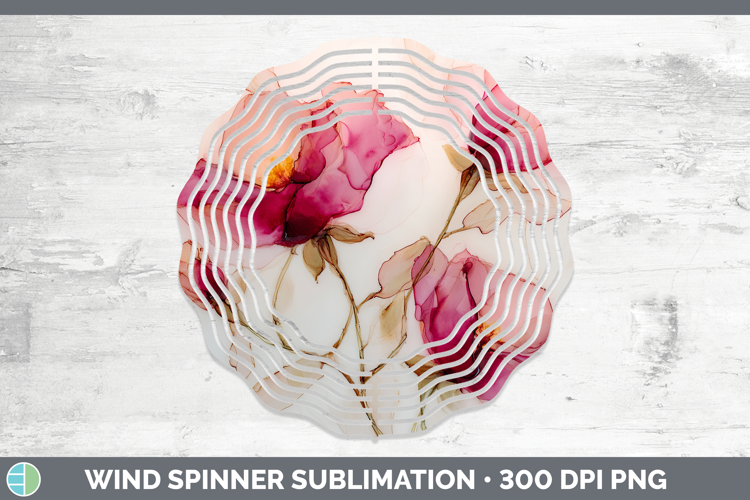 Rose Best Sellers 01 Alcohol Ink Wind Spinner Sublimation De