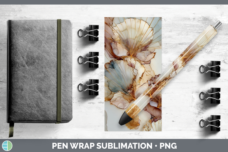 Seashell Best Sellers 01 Alcohol Ink Pen Wrap Sublimation De