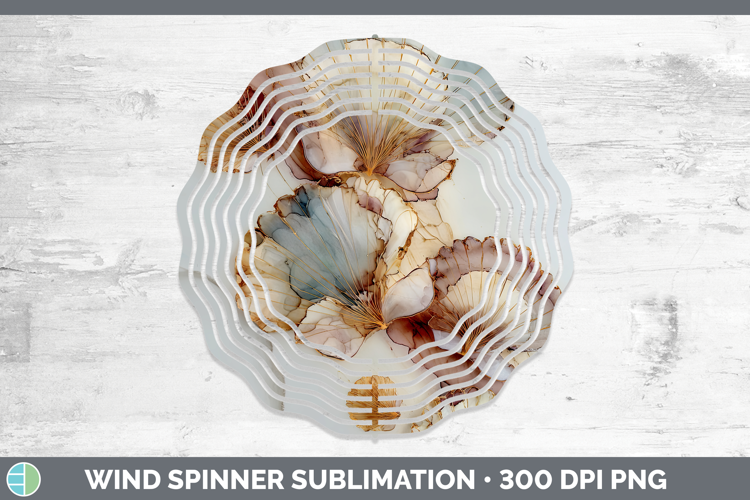 Seashell Best Sellers 01 Alcohol Ink Wind Spinner Sublimatio