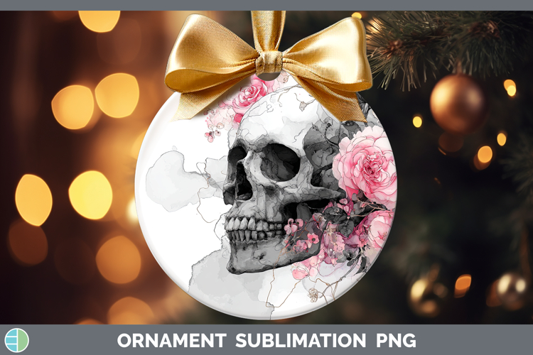 Sugar Skull Best Sellers 01 Alcohol Ink Ornament Sublimation