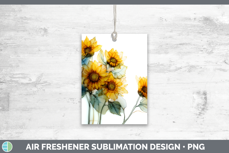 Sunflower Best Sellers 01 Alcohol Ink Air Freshener Sublimat