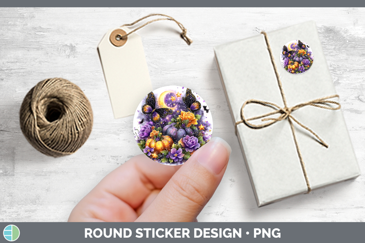 Best Sellers 01 Cute Halloween Butterfly Stickers | Round La