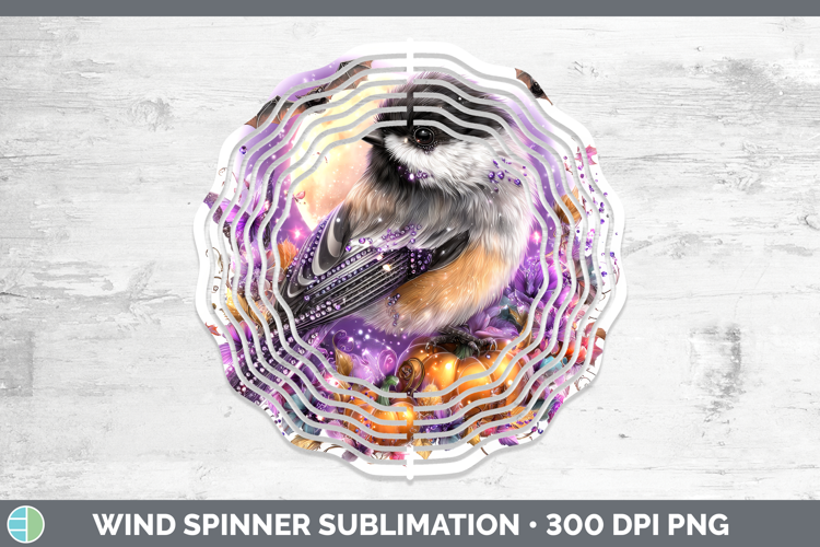 Best Sellers 01 Cute Halloween Chickadee Wind Spinner Sublim