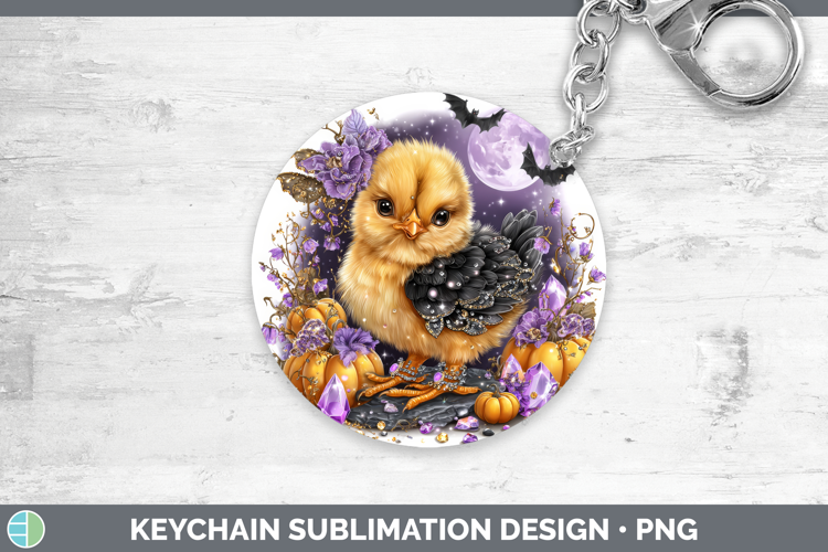 Best Sellers 01 Cute Halloween Chicken Keychain Sublimation