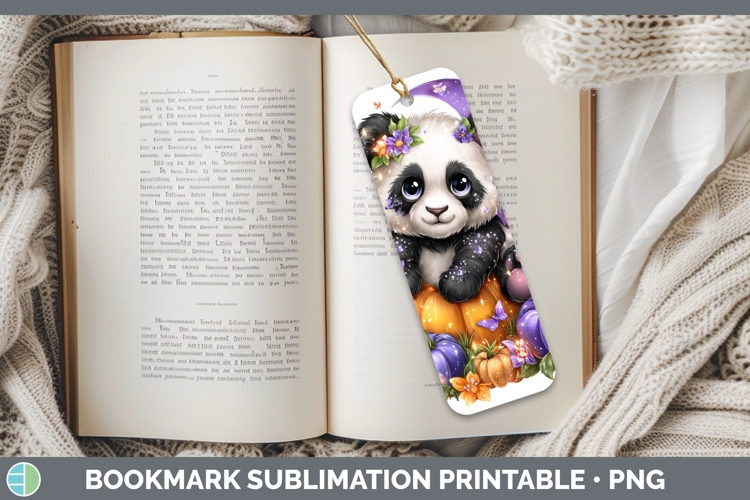 Best Sellers 01 Cute Halloween Panda Bookmark Sublimation Pr