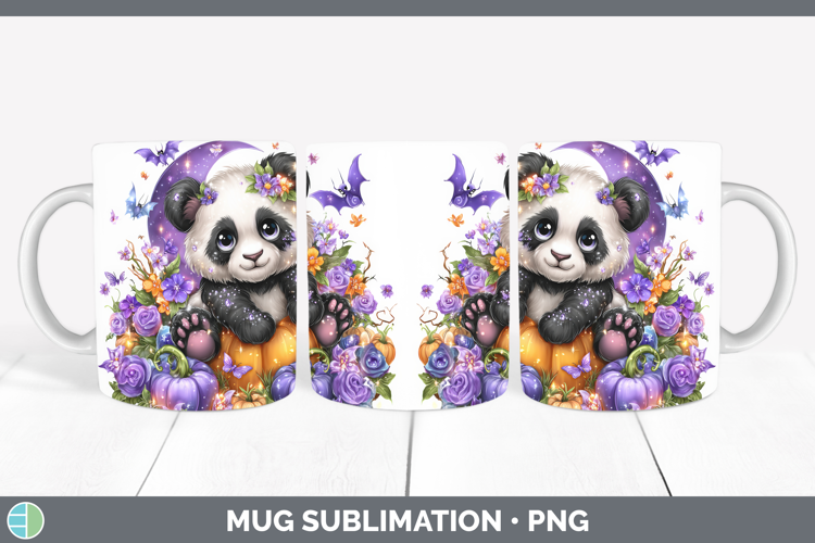 Best Sellers 01 Cute Halloween Panda Mug Wrap Sublimation Co