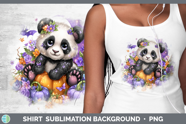 Best Sellers 01 Cute Halloween Panda Shirt Sublimation Backg