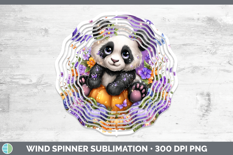 Best Sellers 01 Cute Halloween Panda Wind Spinner Sublimatio