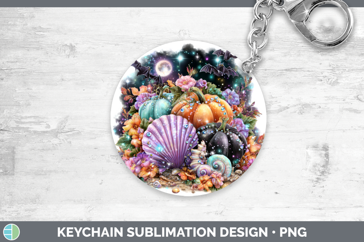 Best Sellers 01 Cute Halloween Seashell Keychain Sublimation
