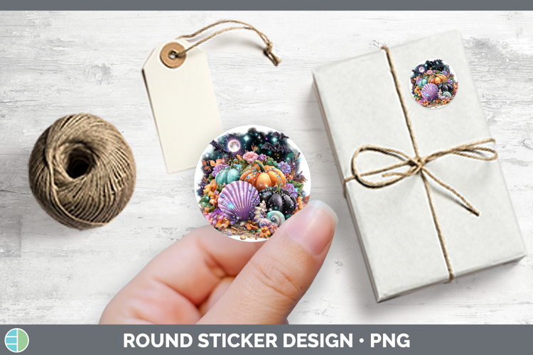 Best Sellers 01 Cute Halloween Seashell Stickers | Round Lab