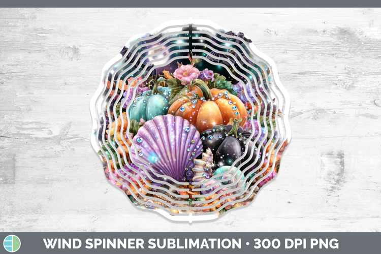 Best Sellers 01 Cute Halloween Seashell Wind Spinner Sublima