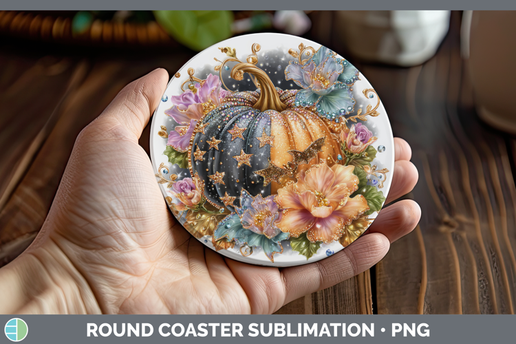 Best Sellers 01 Cute Halloween USA Flag Round Coaster Sublim