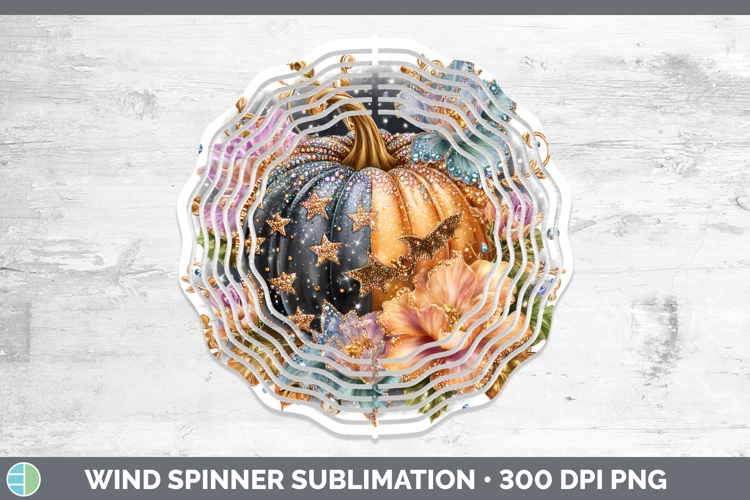 Best Sellers 01 Cute Halloween USA Flag Wind Spinner Sublima