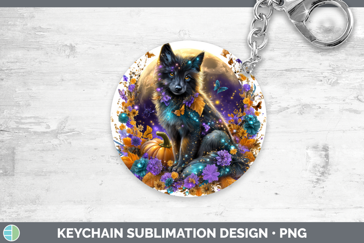 Best Sellers 01 Cute Halloween Wolf Keychain Sublimation Key