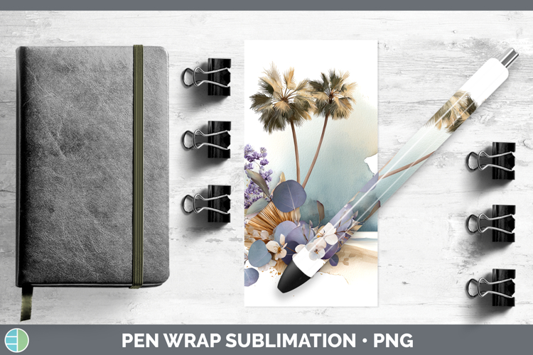 Beach Best Sellers 01 Lavender and Eucalyptus Pen Wrap Subli