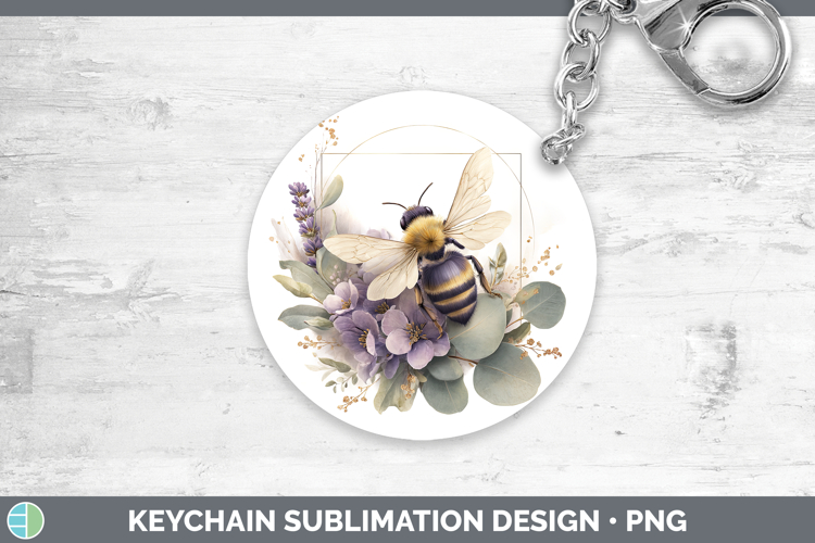Bee Best Sellers 01 Lavender and Eucalyptus Keychain Sublima