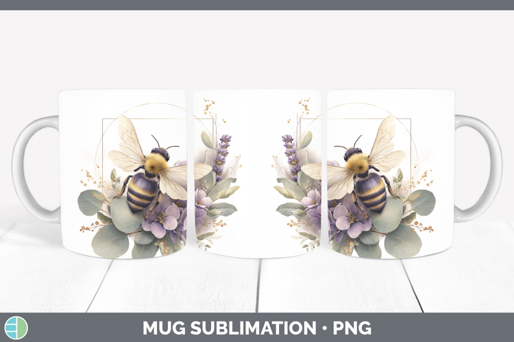 Bee Best Sellers 01 Lavender and Eucalyptus Mug Wrap Sublima