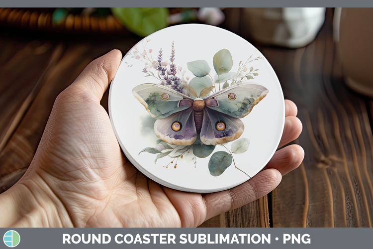 Butterfly Best Sellers 01 Lavender and Eucalyptus Round Coas