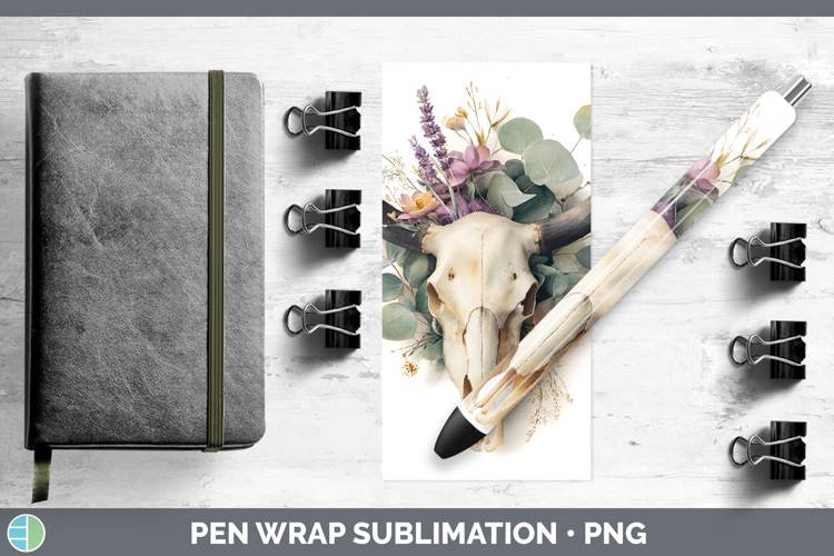 Cow Skull Best Sellers 01 Lavender and Eucalyptus Pen Wrap S