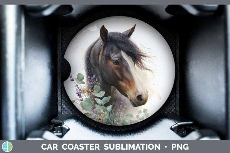 Horse Best Sellers 01 Lavender and Eucalyptus Car Coaster Su