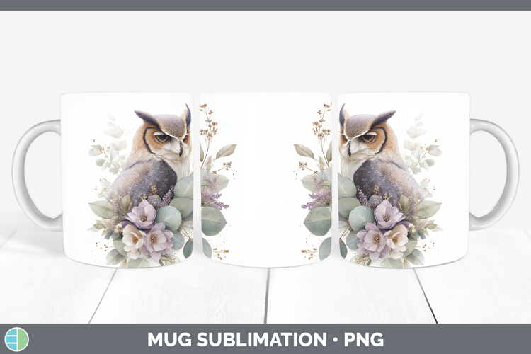 Owl Best Sellers 01 Lavender and Eucalyptus Mug Wrap Sublima