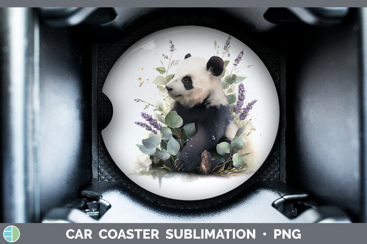 Panda Best Sellers 01 Lavender and Eucalyptus Car Coaster Su