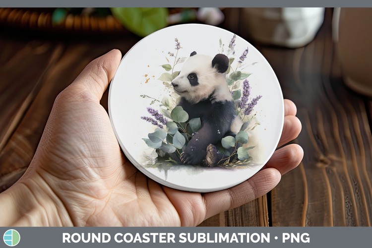 Panda Best Sellers 01 Lavender and Eucalyptus Round Coaster