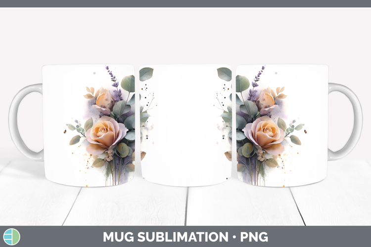 Rose Best Sellers 01 Lavender and Eucalyptus Mug Wrap Sublim