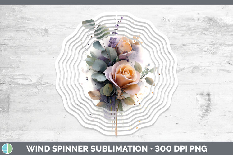 GorgeousBest Sellers 01 Lavender and Eucalyptus Wind Spinner design.