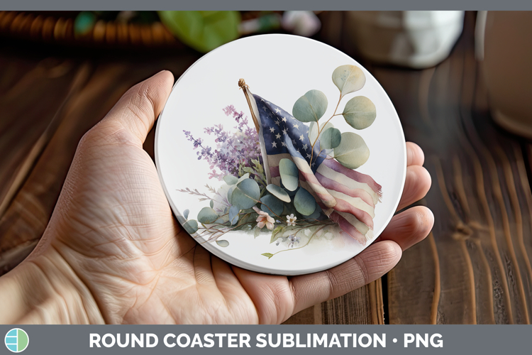 USA Flag Best Sellers 01 Lavender and Eucalyptus Round Coast