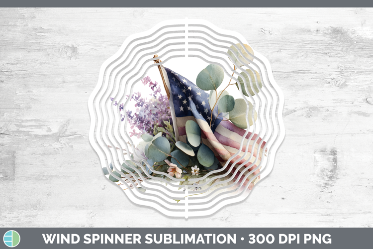 USA Flag Best Sellers 01 Lavender and Eucalyptus Wind Spinne