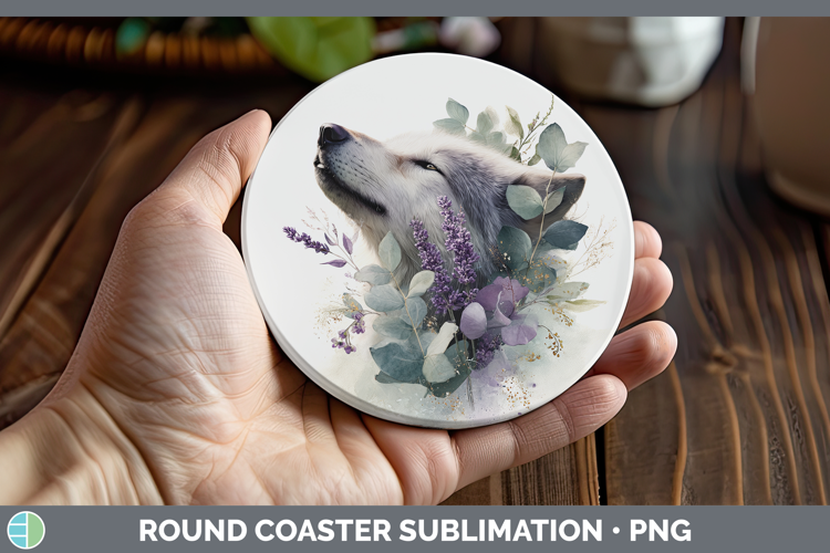 Wolf Best Sellers 01 Lavender and Eucalyptus Round Coaster S
