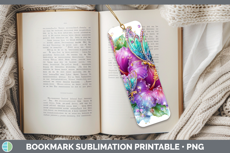Best Sellers 01 Rainbow Summer Butterfly Bookmark Sublimatio