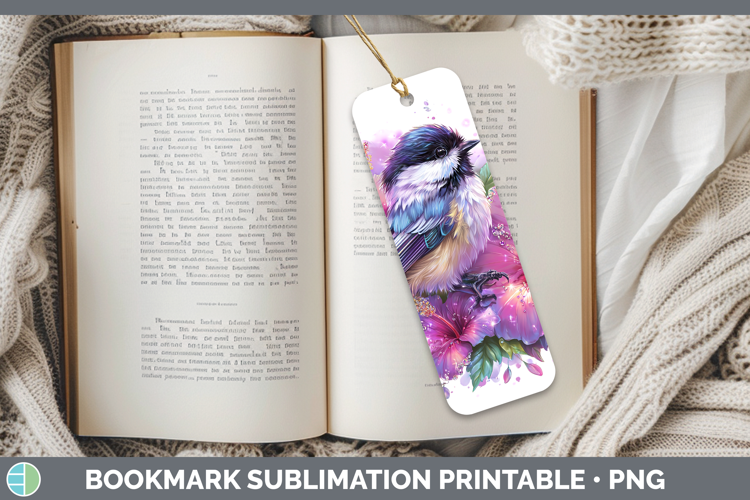 Best Sellers 01 Rainbow Summer Chickadee Bookmark Sublimatio