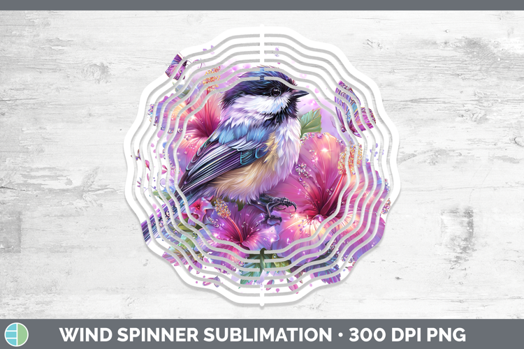 Best Sellers 01 Rainbow Summer Chickadee Wind Spinner Sublim