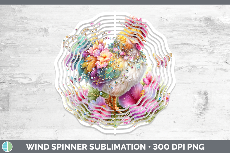 Best Sellers 01 Rainbow Summer Chicken Wind Spinner Sublimat