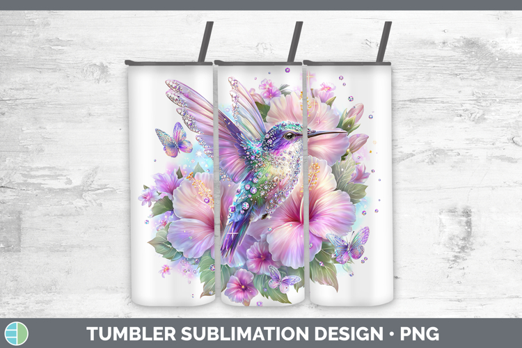 Best Sellers 01 Rainbow Summer Hummingbird Tumbler Sublimati