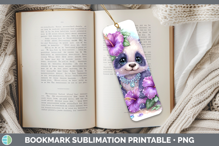 Best Sellers 01 Rainbow Summer Panda Bookmark Sublimation Pr