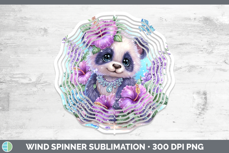 Best Sellers 01 Rainbow Summer Panda Wind Spinner Sublimatio