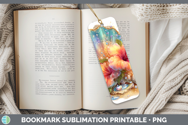 Best Sellers 01 Rainbow Summer Seashell Bookmark Sublimation