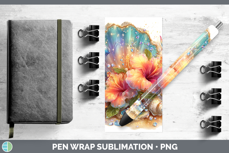 Best Sellers 01 Rainbow Summer Seashell Pen Wrap Sublimation