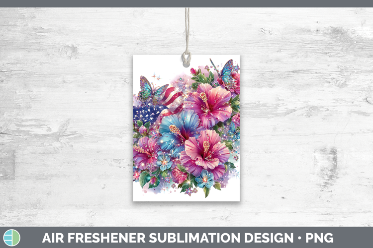 Best Sellers 01 Rainbow Summer USA Flag Air Freshener Sublim