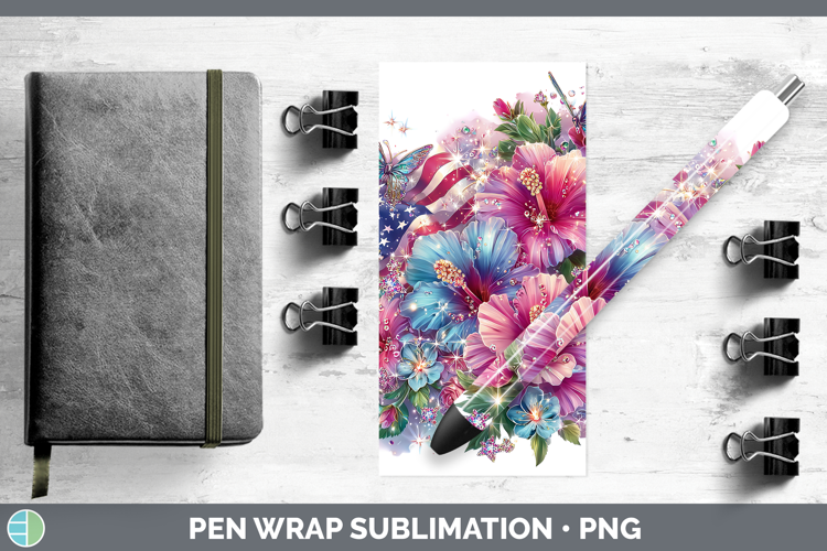 Best Sellers 01 Rainbow Summer USA Flag Pen Wrap Sublimation