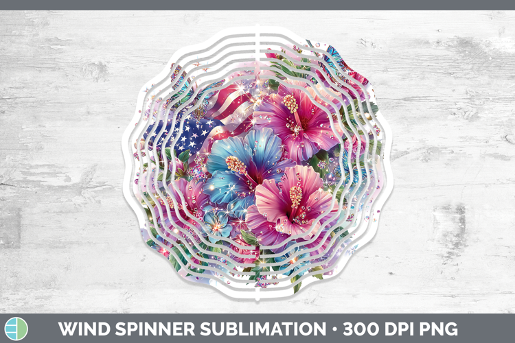 Best Sellers 01 Rainbow Summer USA Flag Wind Spinner Sublima