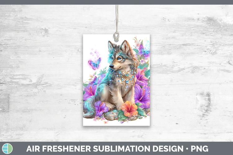 Best Sellers 01 Rainbow Summer Wolf Air Freshener Sublimatio